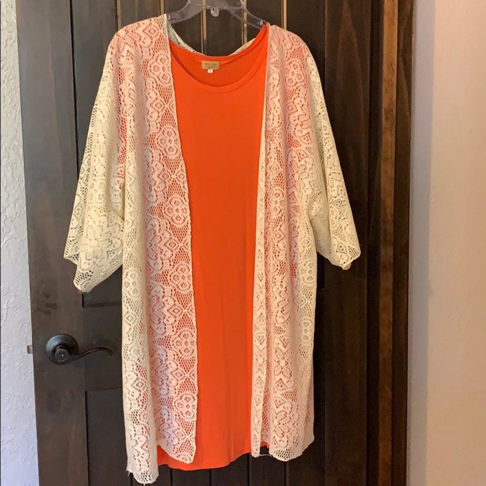 Lace kimono.